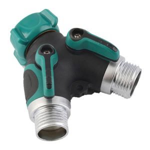 2 Ways Y Heavy Duty Zinc Alloy Garden Hose Tap Splitter