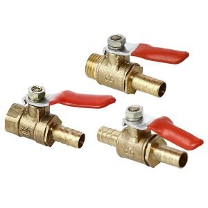 Brass Hose Barb Pex Tubing Ball Valve Pipe 2 Way Shut Off Valve