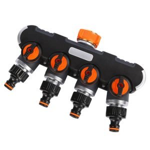 Multi Purpose 4 Way Brass Water Faucet Hose Splitter