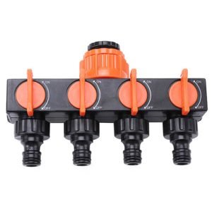 4-Way Tap Hose Plastic Water Splitter
