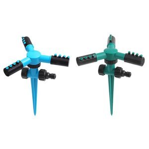 Ground Plug 360 Degree Automatic Rotating 3 Arms Water Sprinkler