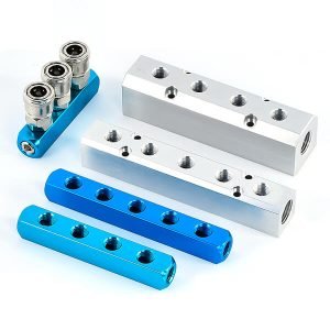 Air Hose Inline Fitting Splitter Aluminum Alloy Air Manifold Block