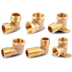 Brass Elbow Thread Pipe Fitting Connector Hose Coupler