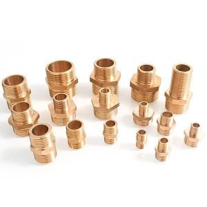 Double Male Thread Brass Pipe Fitting Plug Connector