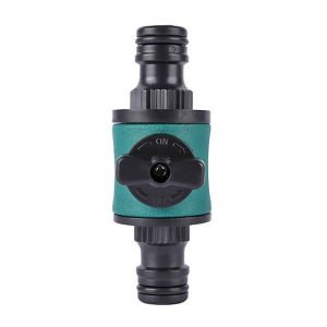 Double Head Plastic Hose Adapter Shut-Off Valve