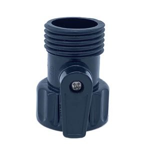 3/4" Black Plastic Garden Hose Shut-off Valve