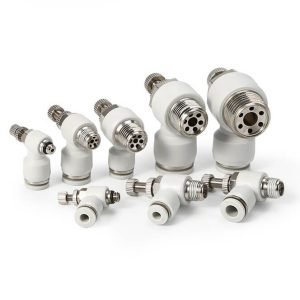 90 Degree SL Push Connect Fitting Air Flow Throttle Control Valve