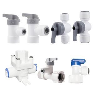 Plastic Quick Connect Fittings Water Purifier Tube Shut Off Ball Valve