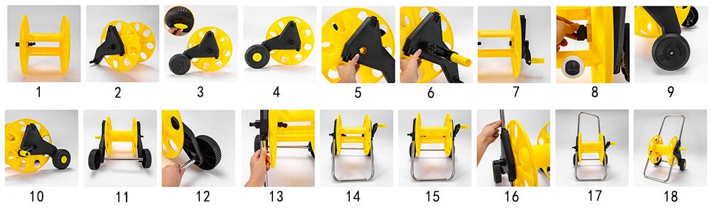 portable garden hose pipe reel holder (4) 1